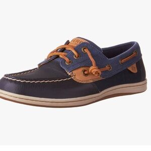 Sperry Top-Sider Women's Songfish Waxy Canvas Boat Shoe Leather/Canvas,sz 7.5